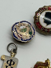 Large Lot of 25 Antique & Vintage High School Award Pins & Various Others