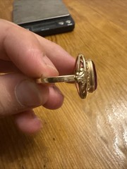 USSR Vintage Original Amethyst (lab. made) Rose Gold Ring 583 14K Lviv 1978