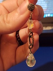 Sterling Silver Clear Stone Dangle Earrings