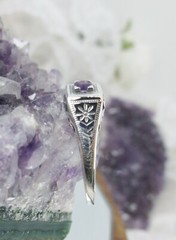 NATURAL Amethyst Ring, Art Deco Wedding Revival Jewelry (Custom-Made) US SELLER