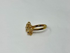 Gorgeous Yellow Gold-Plated CZ Cubic Zirconia Cocktail Size 9.75 Ring