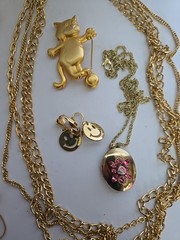 Vtg & Modern Goldtone & Other Jewelry Lot Necklaces Earrings More Lot