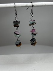 Vintage Earring Silver And Multi Colored Stones Unique Design For Any Occasion