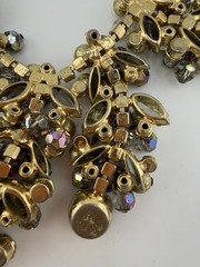 Juliana D&E AB Rhinestone Bracelet Earring Necklace Set Parure Vintage Book