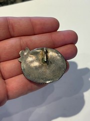 Nice MCM Sterling Silver and Stone Pendant, Unusual – 17.6 Grams