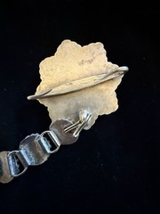 Traditional Afghan MetalWork Sweater Guard With Agate + Other Stones