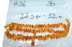 ✅54cm = 28gr RUSSIAN SOVIET BALTIC AMBER BEAD NECKLACE 琥珀 BRACELET STONE PENDANT