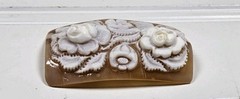 Vintage Carved Shell Roses Cameo