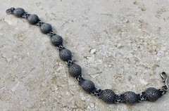 ✨🫧 VINTAGE .925 STERLING SILVER DOME BEAD BALL Link Bracelet | ESTATE Piece 🫧✨