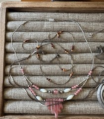 Vintage Sterling And Other Material Necklace Bracelet Lot