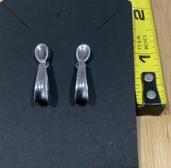 VINTAGE PAUL LOBEL ? STERLING SILVER MODERNIST DESIGN MID CENTURY EARRINGS