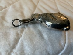 Vintage Silver Bunny Rabbit Pendant, Unsigned