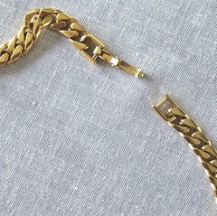 Vintage Replica Roman Coin Bezel Set In Goldtone Rhinestone Accents TAT Necklace