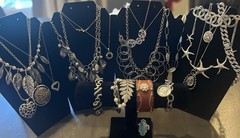 Jewelry Lot Silver Tone Necklaces Bracelets Metal Estate Finds 22pc Vtg To Now