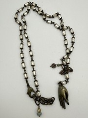 Reproduction Of Victorian Hand Necklace 22” Plus 3” Extender