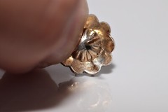 Antique Circa 1900s 14k Gold Top Silver Natural Rose Cut Diamond Earring