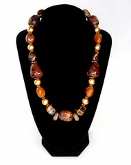 Elegant Tiger’s Eye Beaded Necklace, Gift for Her, Jewelry, Golds & Browns
