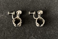 Vintage Screw on Metal Cuff Earrings