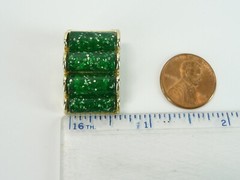 Charel Vintage Estate Thermoset Clip On Earrings in Silver Tone USA Seller