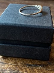 DMD Metal Isadora Ring/with 4mm White Rose Cut Diamond