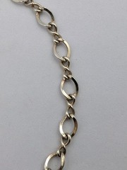 Vintage 925 Sterling Silver Infinity & Oval Link Starter Charm Bracelet 8″ – 4g