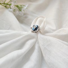 Antique Art Deco Vintage Black Onyx & Lab-Created Diamond Gift Ring 925 Silver