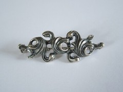 835 Silver BAS Blachian Brooch 7.2 g / 4.8 x 1.8 cm