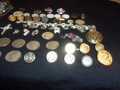 Estate Lot Grandma’s Lot Vintage Sterling, Vtg Coins, Buttons, Watch, & Bakelite