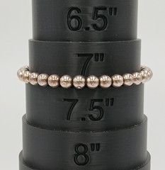 VTG 925 MO Ball Bead Bracelet Unisex 7.5in Sterling Silver 7gtw Thick Sturdy