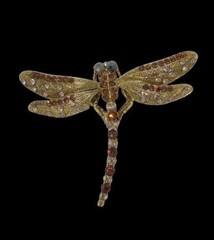 Fancy Dragonfly Crystal Rhinestones Brooch Pin USA Seller