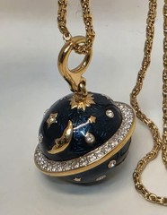 1980s Swarovski Celestial 4 Pc Set Necklace Brooch Earrings Star Moon Saturn HTF