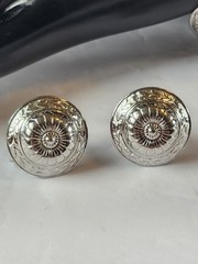 VTG Marino Silver Tone Concho Necklace Bracelet Earring Set Southwestern Style
