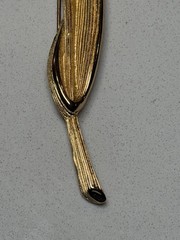 Vintage Christian Dior Large Gold Tone Rhinestone Wheat Sheaf Brooch Signed