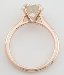 Antique Old European Cut Diamond Solitaire Engagement Ring 1.75 ct 14k Rose Gold