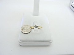 18K Gold Antique Rose Cut 0.10 CT Diamond Engagement Ring Vintage Size 5.5