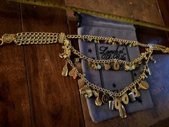 Lunch At The Ritz COCKTAILS Triple Strand Necklace; NEW, NEVER WORN, RARE!!!!