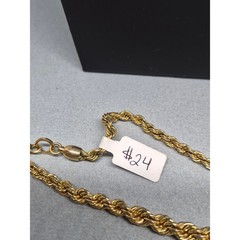 Vintage Monet Necklace Gold Tone Heavy Twisted Rope Chain Statement