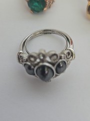 Vtg AVON ROMAN OTHER RING LOT SILVERTONE GOLDTONE RING LOT OF 7