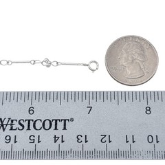 Vintage Sterling Silver 925 Bar Link Bracelet 7″