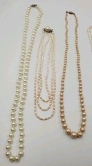 Lot Of 7 Necklaces Faux And Real Pearls Estate Jewelry Finds