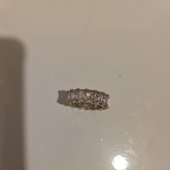 Vtg Sz 5 Ring LGA Laura G Adams Eternity Band 925 Sterling Silver CZ Jewelry