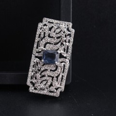 Vintage Court-style Cut-out Rectangular Simple Creative Brooch Men Jewelry Gift