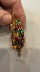 I am Edgar Berebi MY Harlequin owl PIN never worn Vintage signed Certificate .