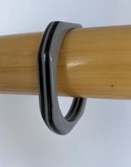 Vintage Two-Toned Gray & Black Retro Bakelite Bangle
