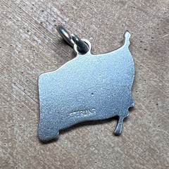 Vintage Sterling Silver 925 United States Enamel Flag Charm Pendant