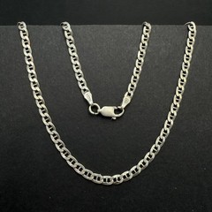 Vintage 925 Sterling Silver Mariner Chain Necklace Anchor Link Unisex 52cm