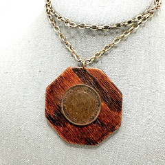 Vintage George V British Penny Coin Pendant Necklace 23″ United Kingdom
