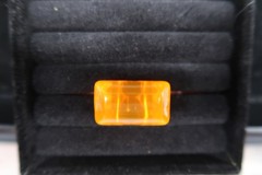 Vtg 60’s Orange Mod Acrylic Resin Glow in the Dark Ring Retro Fashion Size 5.5