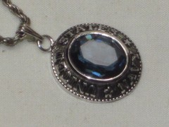 vintage UNITED STATES NAVY Sterling Silver Pendant w/ 30″ 925 chain necklace