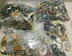 1 Lb Pound Lot Jewelry DIY Junk Harvest Art Single Earring Brooch Necklace